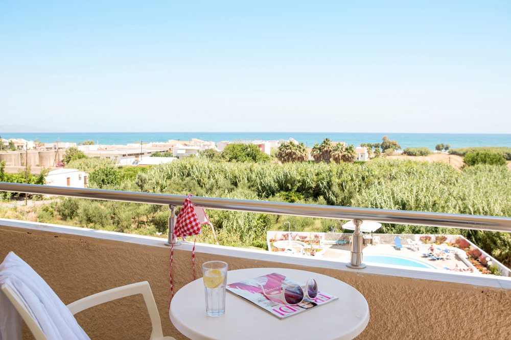 Hotel's balcony beach view